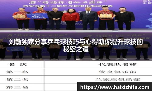 刘敏独家分享乒乓球技巧与心得助你提升球技的秘密之道